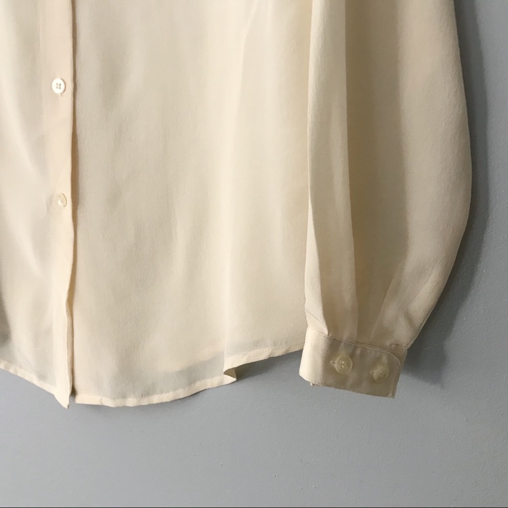 Emanuel Ungaro Ivory Silk Button Down Top - 4 - Picture 3 of 7